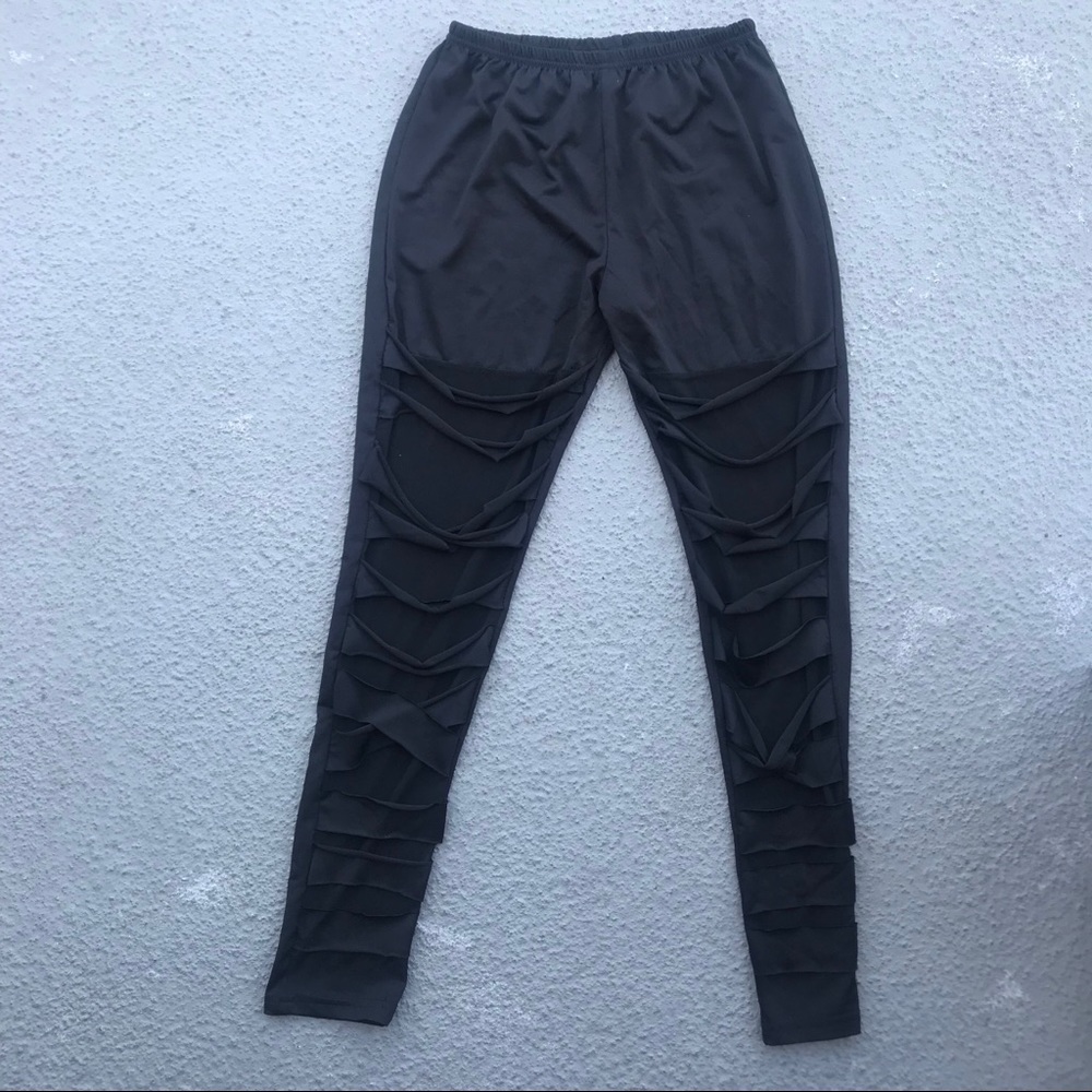 Leggings with see-through Front